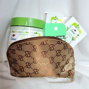Dove Garden Tea Party & B.Pure Spa Gift Set + Cosmetic Bag ~ All NWT